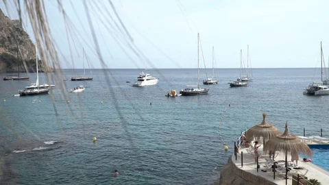 View from the beach Stock Footage 127868810