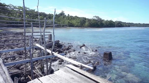 View on the beach Stock Footage 242164169