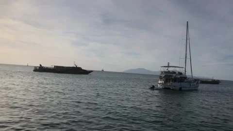 View on the beach Stock Footage 245728395