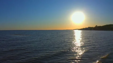View of the beach, forest and blue sea. Aerial video of nature. Stock-Footage 132088470