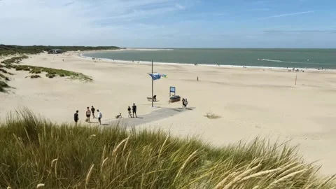 View of the beach of Holland Video stock 255929454