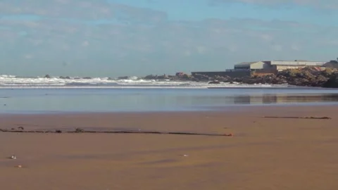 View of the beach in the morning Video stock 302098207