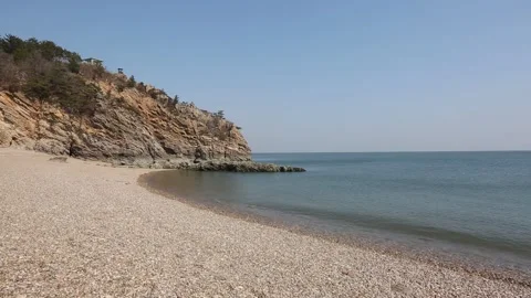 View of the beach in the morning 스톡 동영상 303883750