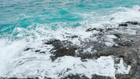 A view of the beach from MSC Cruise Lines' private island Ocean Cay, Bahamas Stock Footage 267520320