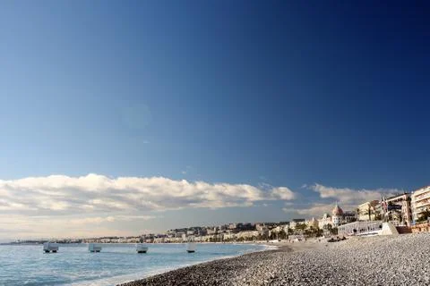 View of the beach in Nice Stock Photos