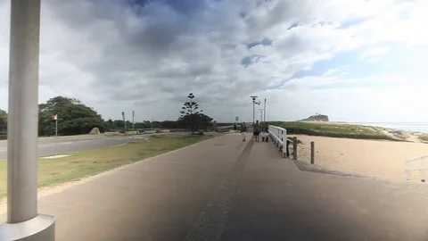 View of beach from pathway. Stock Footage 81882682