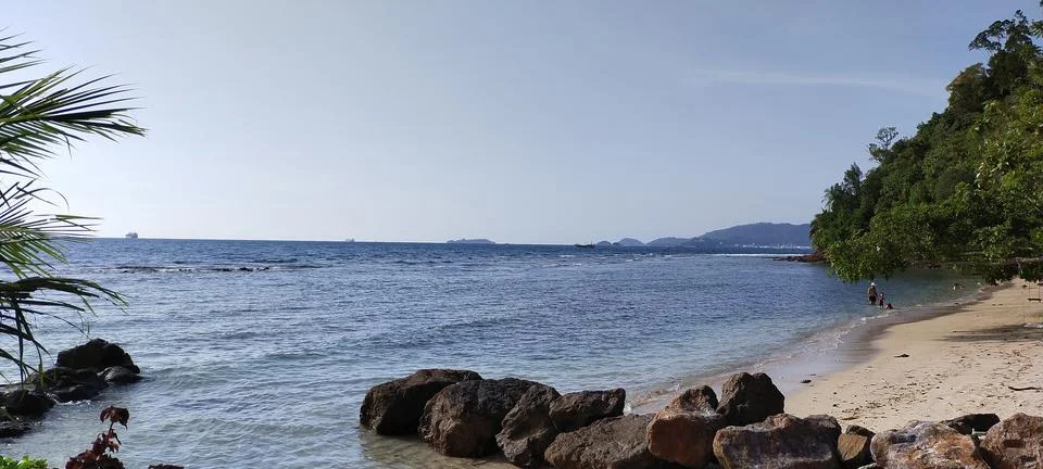 View on the beach Stock Photos