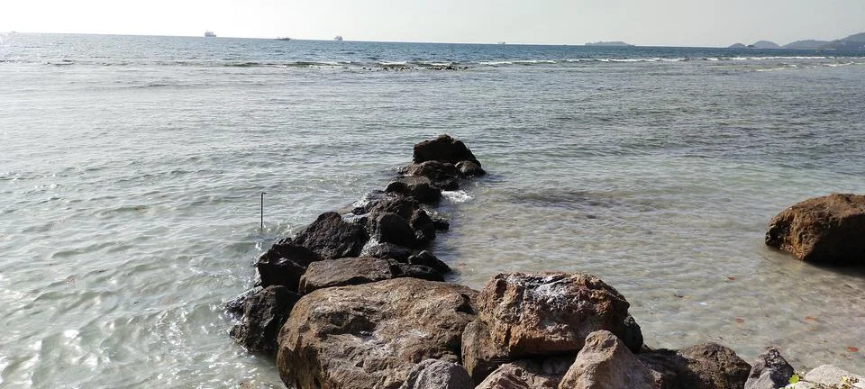 View on the beach Stock Photos