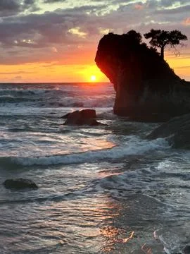 The view of the beach Stock Photos