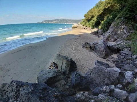 The view of the beach Stock Photos