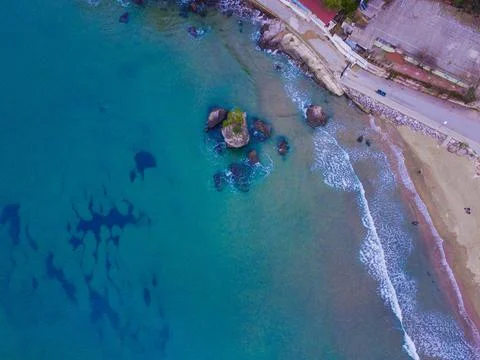 The view of the beach Stock Photos