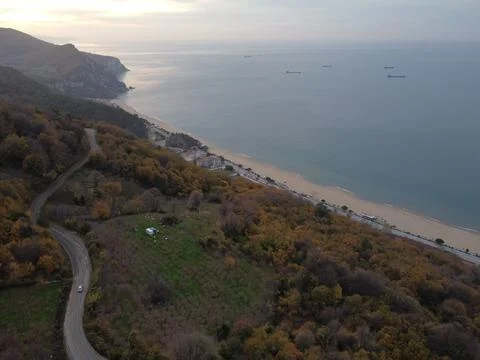 The view of the beach 스톡 사진