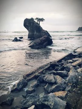 The view of the beach Stock Photos