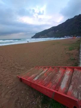 The view of the beach Stock Photos