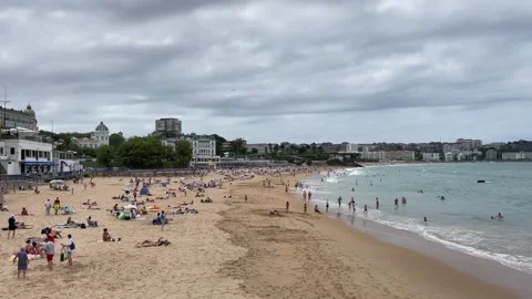 View on the beach in Santander Vídeos de archivo 249382075