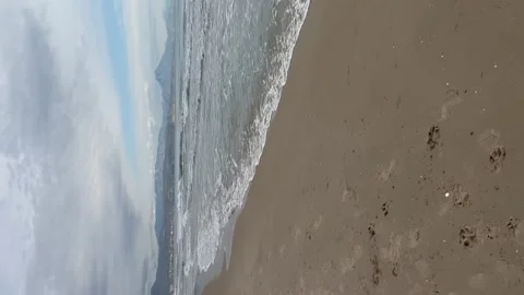 View of beach, sea and mountains in Alicante, Spain Stock Footage 179510516