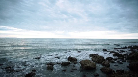 View of beach sea on  summer Stock Footage 120981345