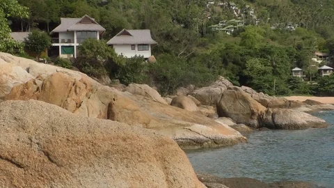 View of the beach with stones Stock-Footage 112520919