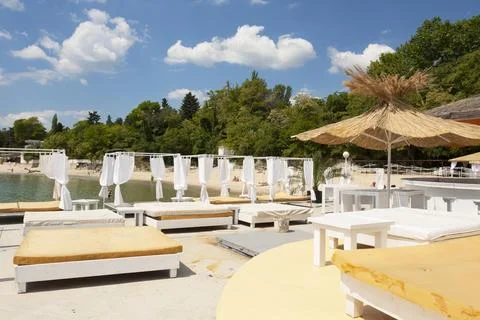 View on the beach StSt Constantine and Helena Varna Bulgaria Europe Foto stock