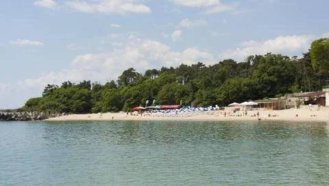 View on the beach StSt Constantine and Helena Varna Bulgaria Europe Stock Photos