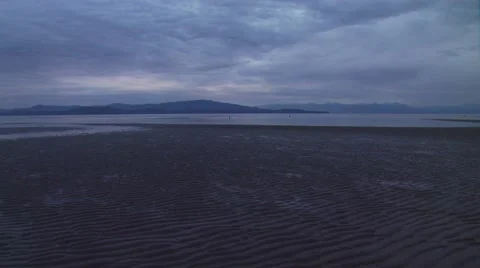 View of beach at sunset, Canada Stock Footage 60690941