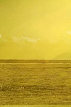 View of the beach at sunset Stock Photos