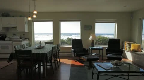 View of Beach Through House Video stock 20484645