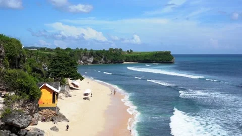 View of the beach from top Stock Footage 131969542