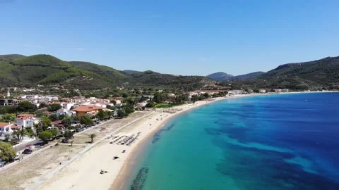 View from the beach, Toroni, Sithonia - Greece Stock Footage 202120859