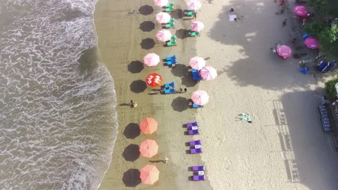 View of beach tourism in Bali Stock Footage 277404371