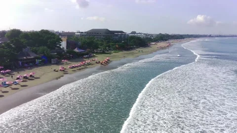 View of beach tourism in Bali Stock Footage 277410636