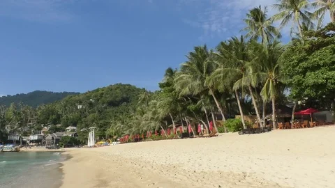 View of the beach in the tropics Stock Footage 112655709