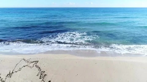 View of the beach waves Stock Footage 242505254