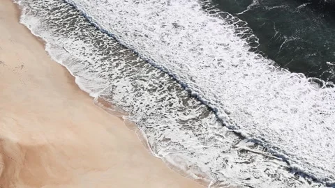 View of the beach with yellow sand at sunset. Stock Footage 266024665