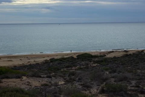 View of the beaches of Calblanque. Stock Photos