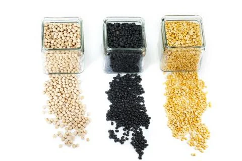 View of beans in jar Stock Photos