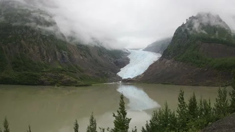 View of Bear Glacier on the Glacier Highway near Stewart, British Columbia. Video stock 153160495