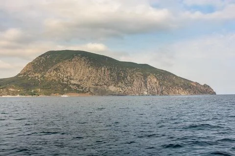 View of the Bear Mountain from the sea. Stock Photos