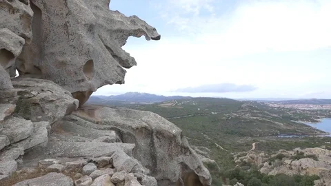 View from Bear rock on Sardinia.  Stock-Footage 70844868