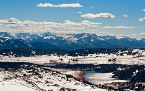 View from Beartooth Pass, close Yellowstone National Park, Montana, USA Stock-Fotos