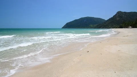 View of beautiful beach Stock Footage 161093045