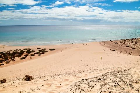 View of the beautiful beach Risco del paso, Fuerteventura Stock Photos
