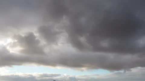 View of beautiful Blue sky with stormy clouds. Stock Footage 160841280