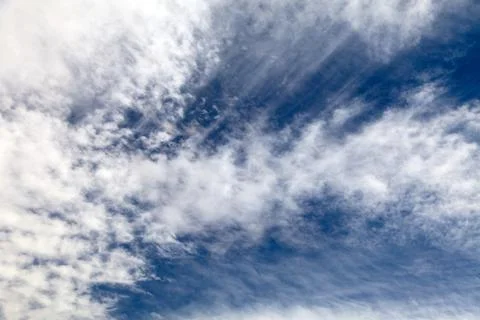 View of beautiful blue sky with white clouds Stock Photos