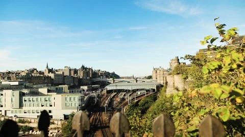 View of beautiful cityscape, Edinburgh Stock Footage 65874002