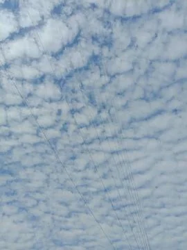 View of beautiful clouds on a clear sky during the day Foto stock
