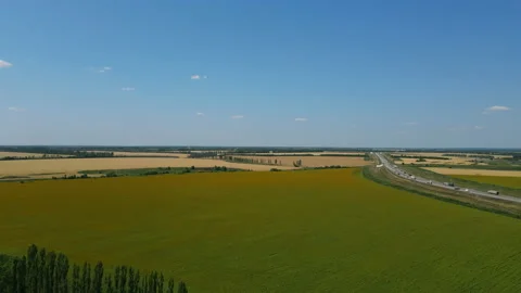 View of beautiful fields with different crops. Stock Footage 157346272
