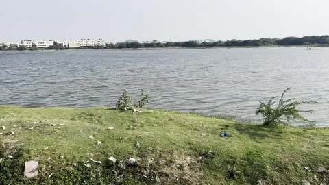 View of a beautiful lake Stock Footage 253701824