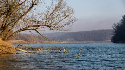 View of a beautiful lake Stock Photos
