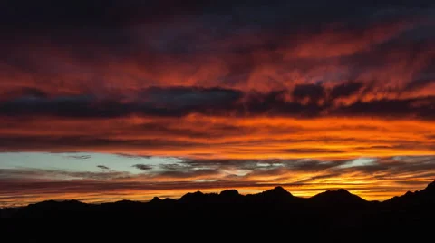 View of beautiful mountain at dusk Video stock 66001906